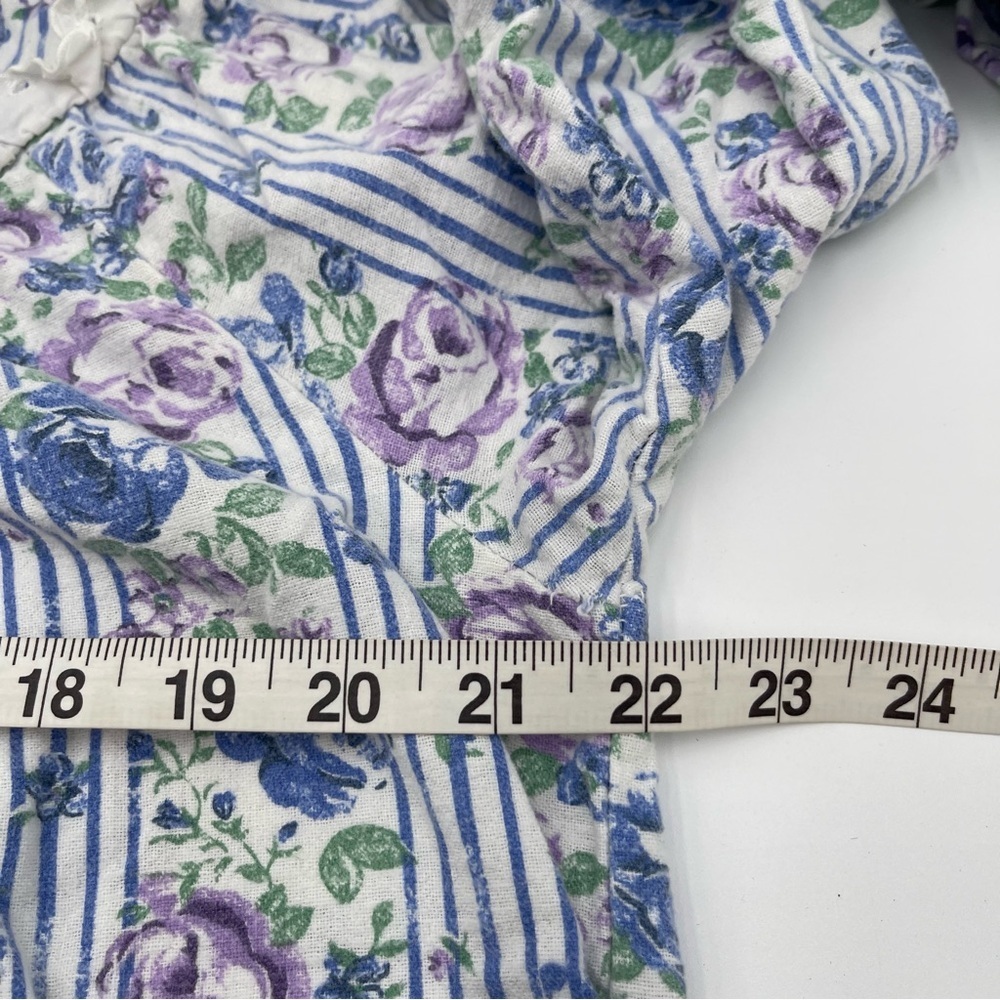 VTG Honors Intimates Womens Medium Flannel Pajamas Sleepshirt Nightgown Prairie - Picture 7 of 9
